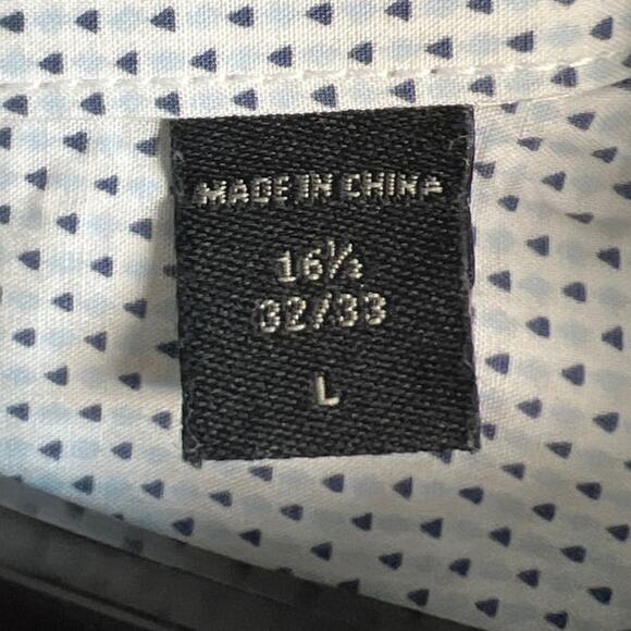 John Varvatos Mens Button Up Dress Shirt 100% Cotton Regular Fit 16.5 32/33 - Picture 8 of 9